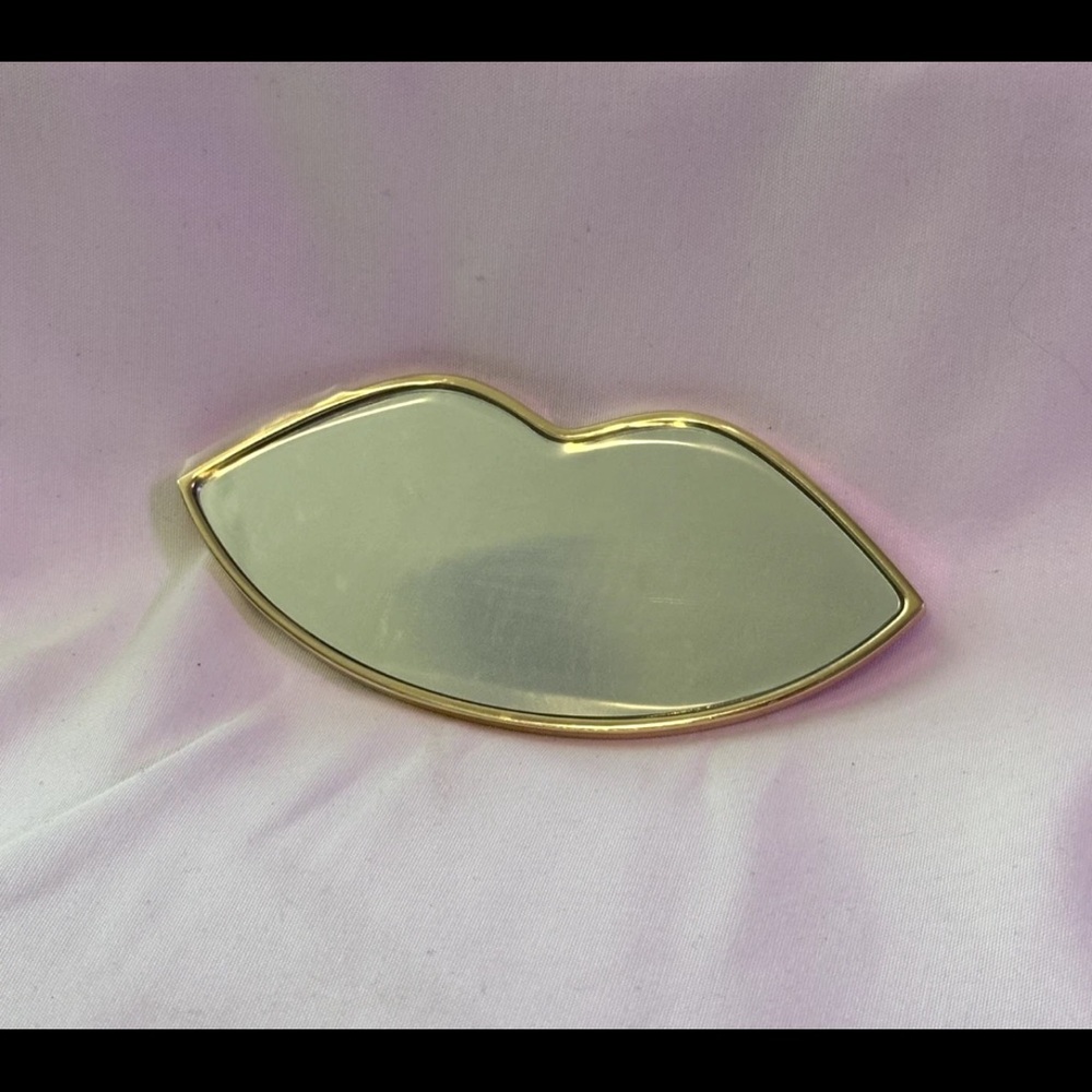 YSL Beaute Pink Gold Lip Pocket Mirror Limited Edition Yves Saint Laurent NEW - Picture 3 of 5